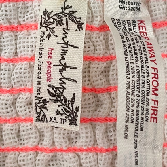 Intimately Free People White Boho Casual Eyelet Strappy Cami Tank Top XS NWOT - Picture 8 of 8